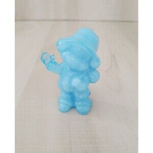 3” Vintage Boyd Freddie Hobo Clown Glass Figurine Waterloo Blue